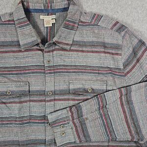 Carbon2Colbalt Flannel Shirt XL Multi Striped Pattern